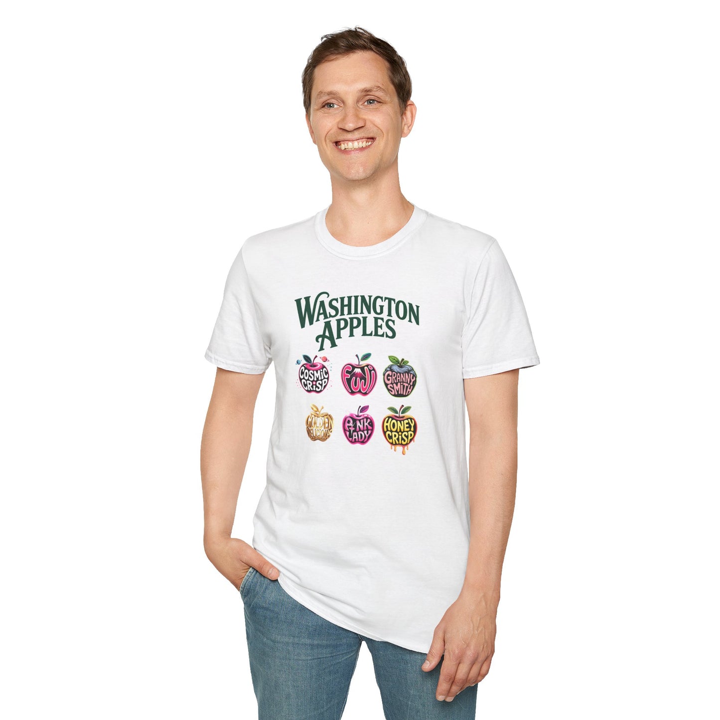 Washington Apples T-Shirt Vintage Fruit SoftStyle Tee