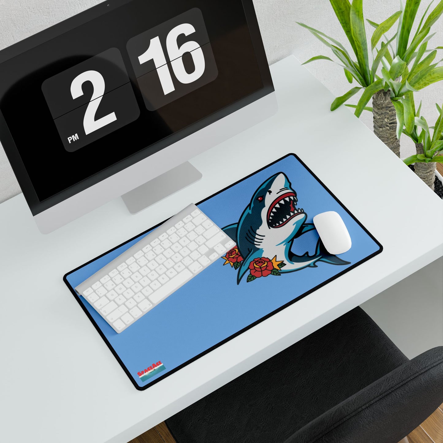 Shark & Roses Desk Mat Gaming Mouse Pad