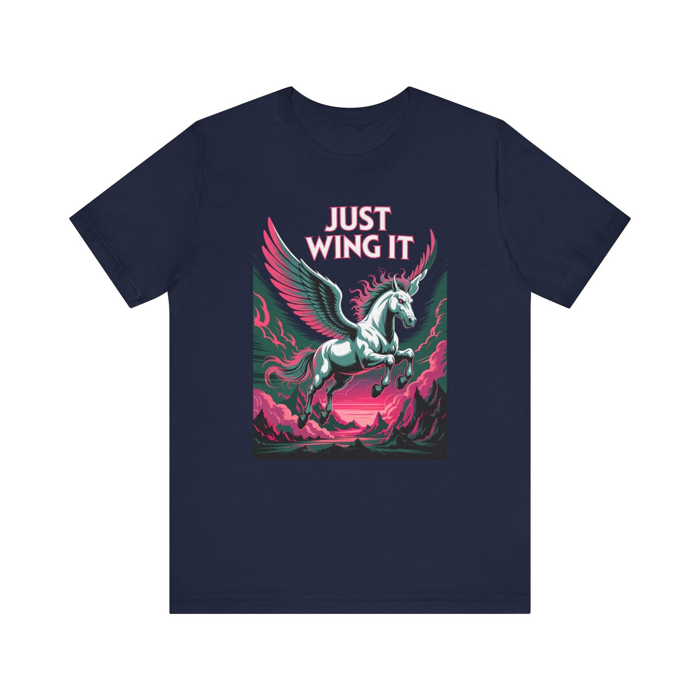 Just Wing It Pink Pegasus Shirt Lightning Clash of the Titans Mythical Horse