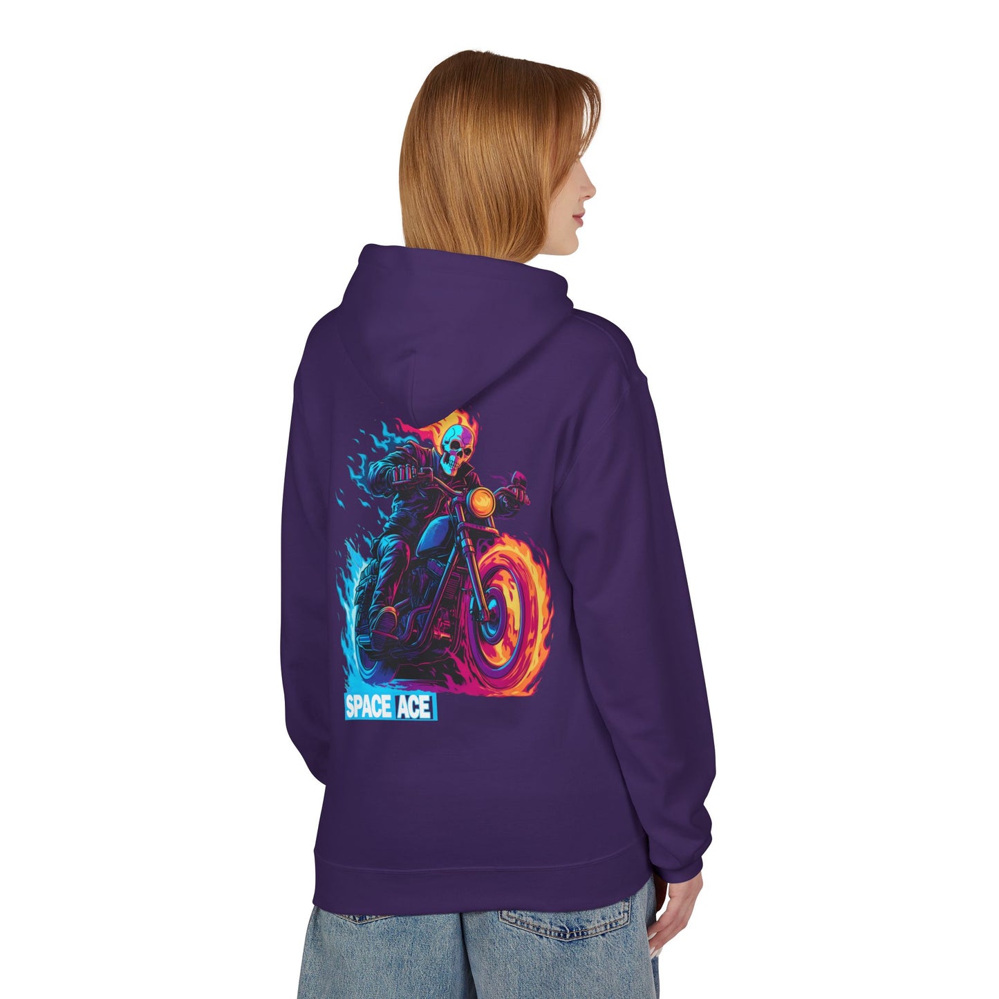 Space Ace Hoodie - General Crunch with Flaming Bike
