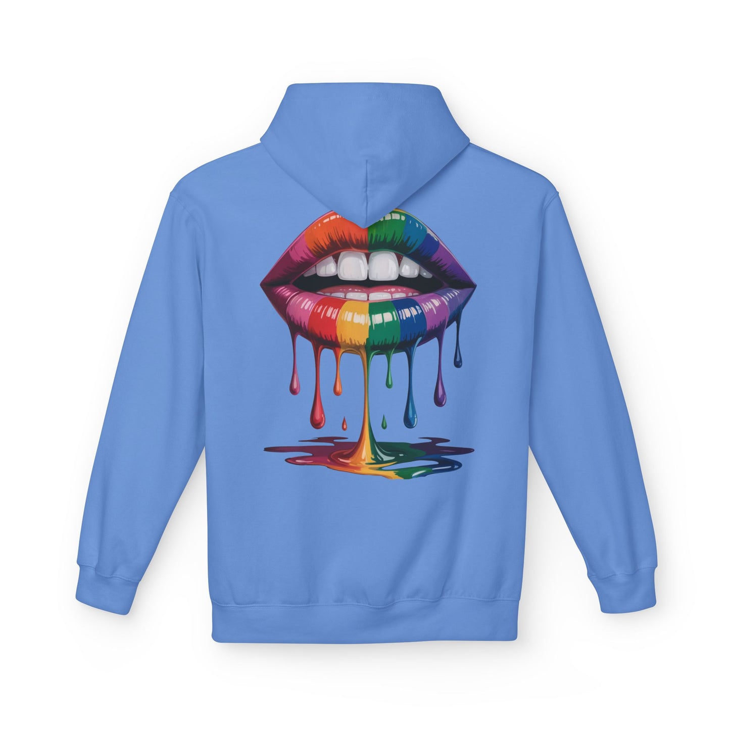 Rainbow Lips Hoodie — Colorful Graphic Pullover