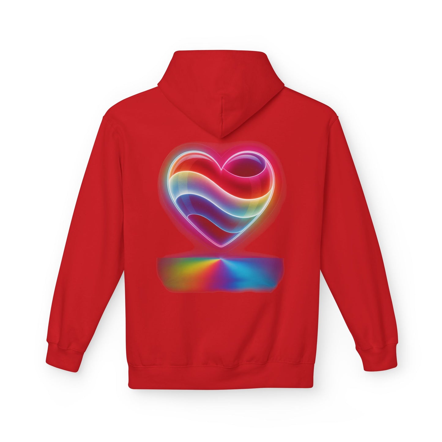 Heart Flag Hoodie — Patriotic & Rainbow Heart Pullover