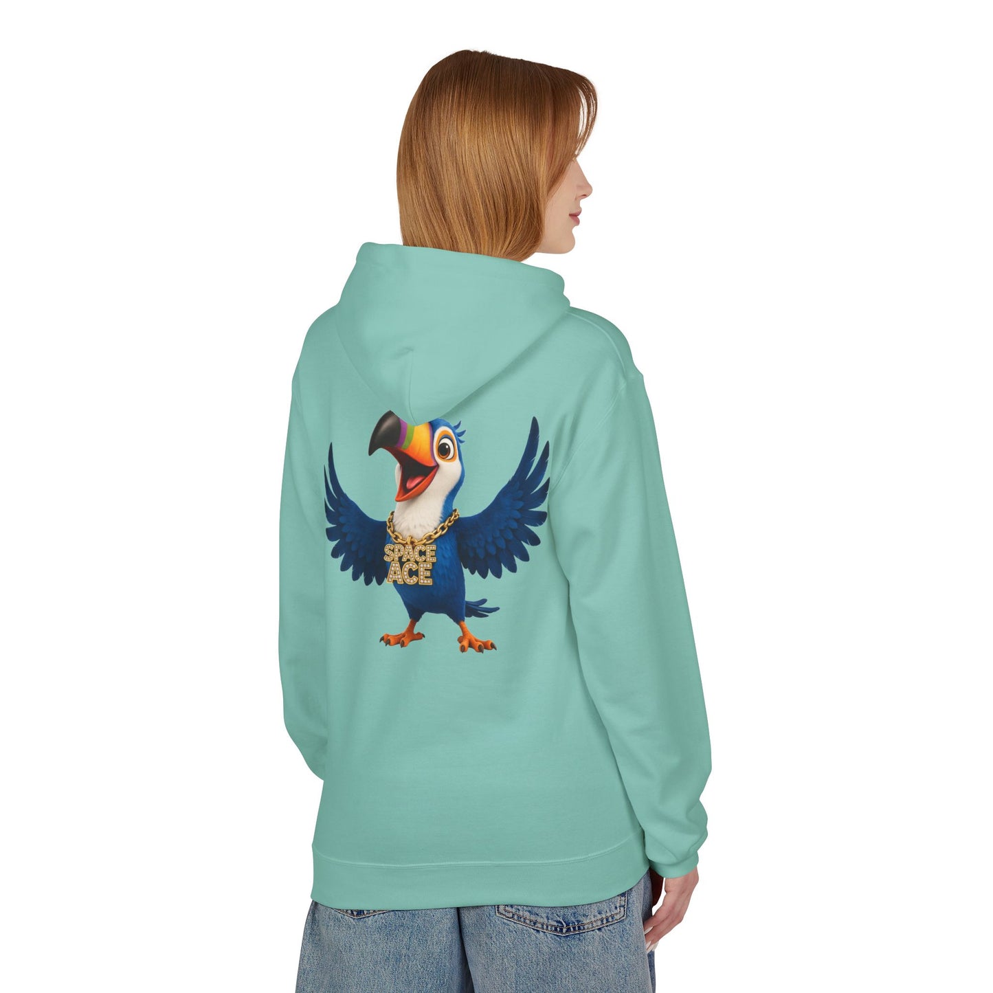 Space Ace Toucan Doug Hoodie — General Crunch Cartoon Pullover