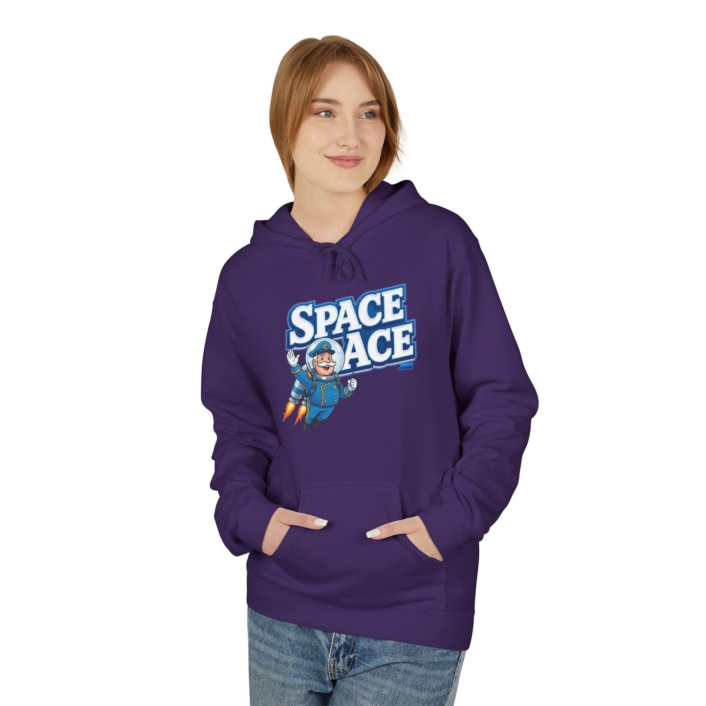 Space Ace Hoodie - General Crunch with Flaming Bike