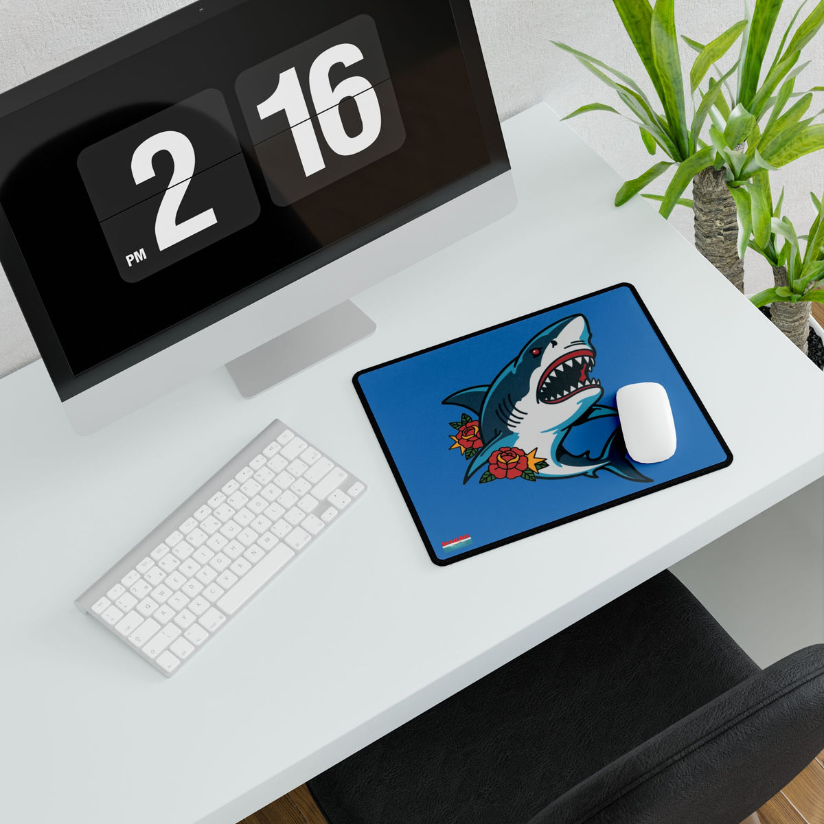 Shark & Roses Desk Mat Gaming Mouse Pad