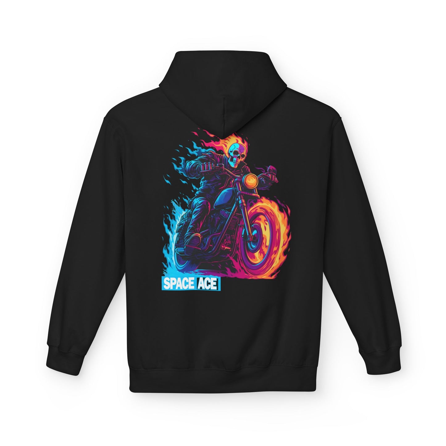 Space Ace Hoodie - General Crunch with Flaming Bike