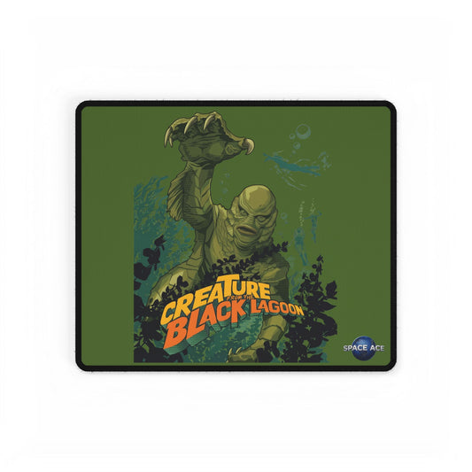 Creature Feature Gaming Desk Mat — Vintage Swamp Monster Mousepad