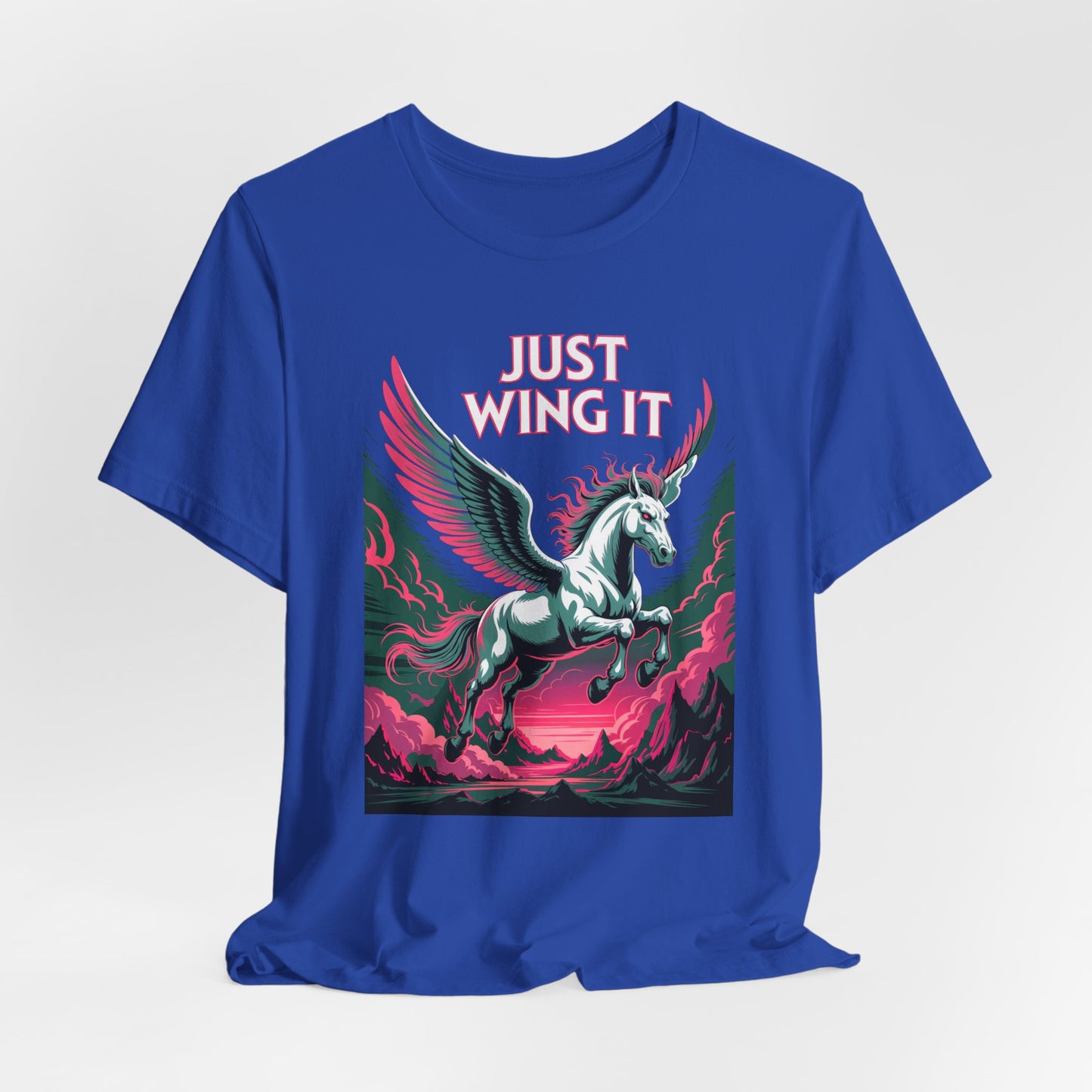 Just Wing It Pink Pegasus Shirt Lightning Clash of the Titans Mythical Horse