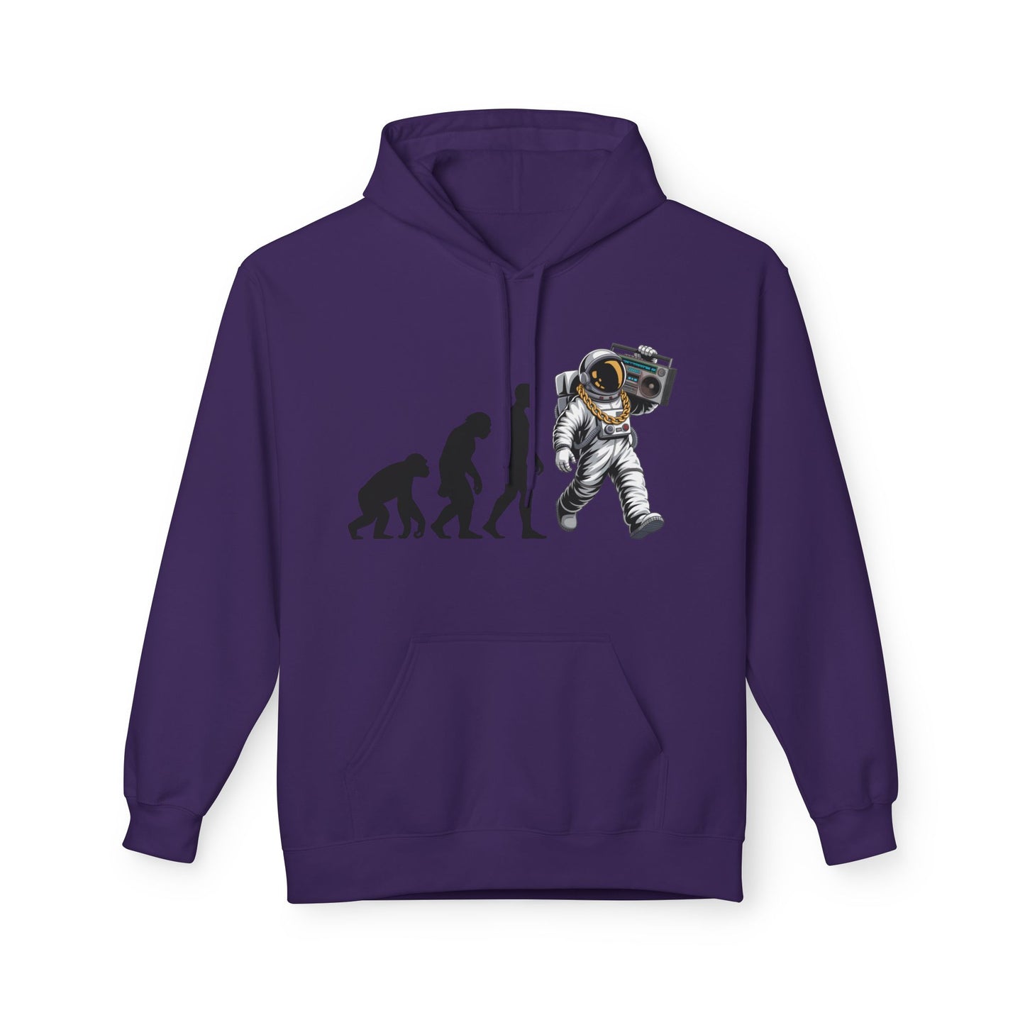 Astronaut Evolution Hoodie – Retro Space Explorer Graphic Hoodie