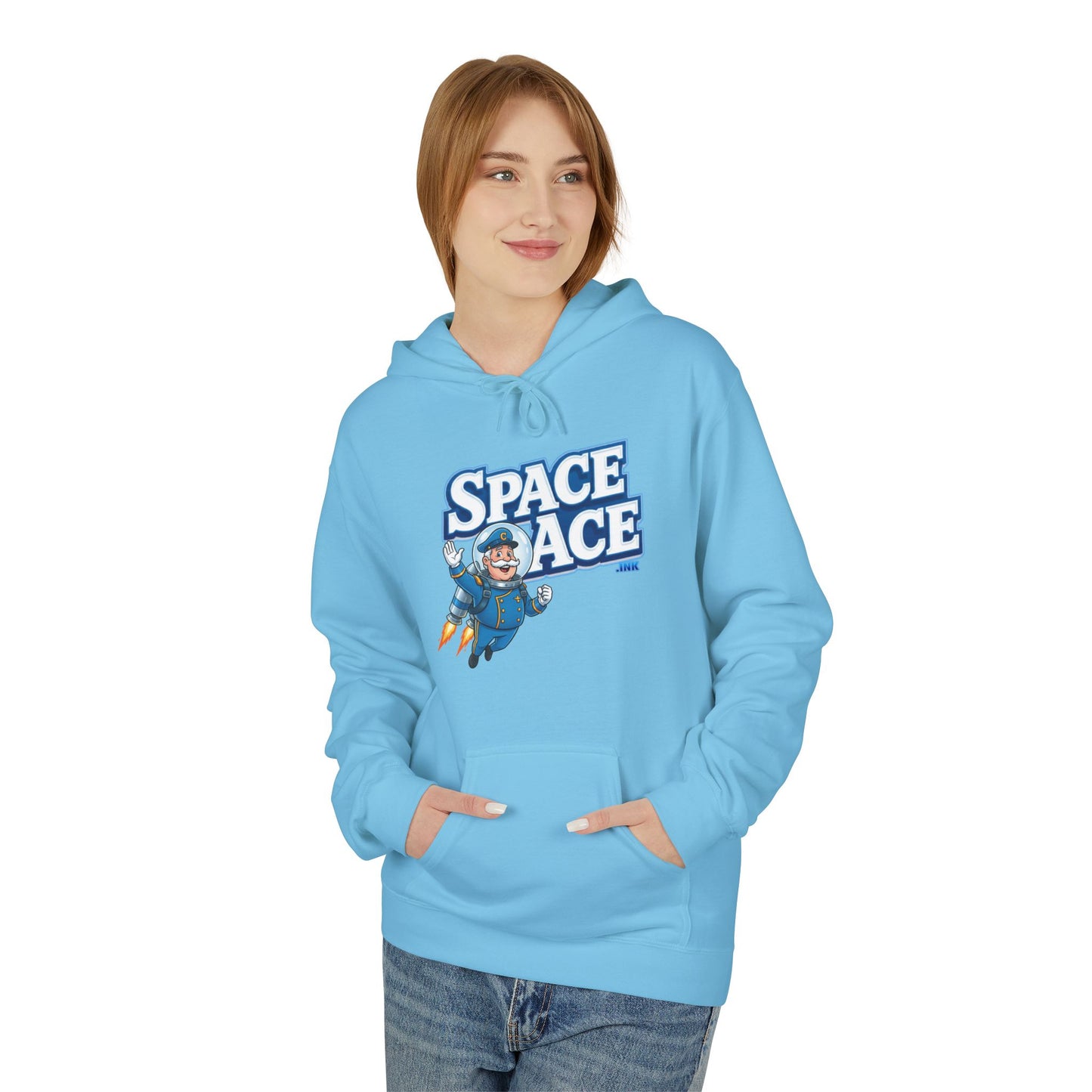 Space Ace Hoodie - General Crunch with Flaming Bike