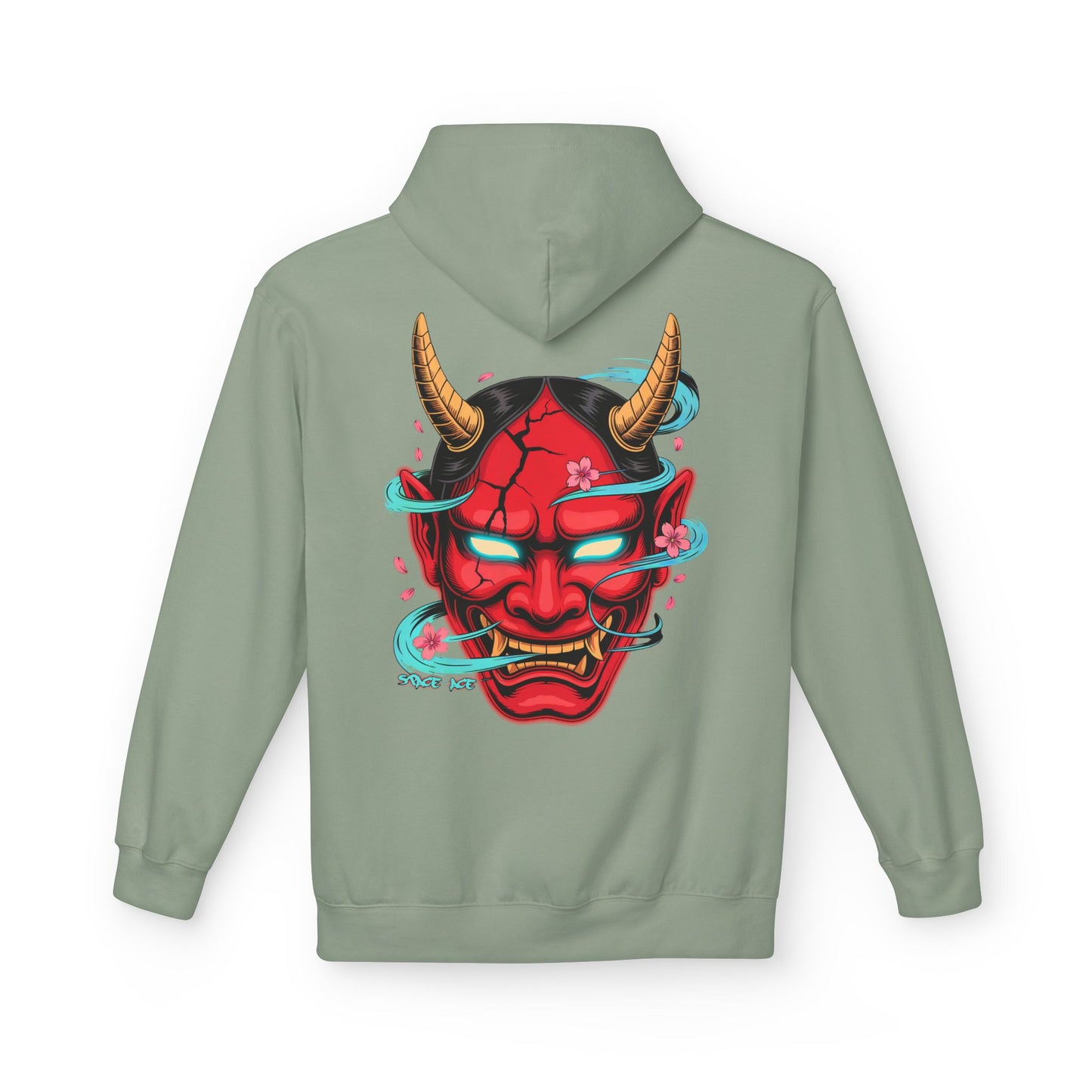 Hannya Mask Hoodie — Japanese Oni Mask Streetwear Pullover