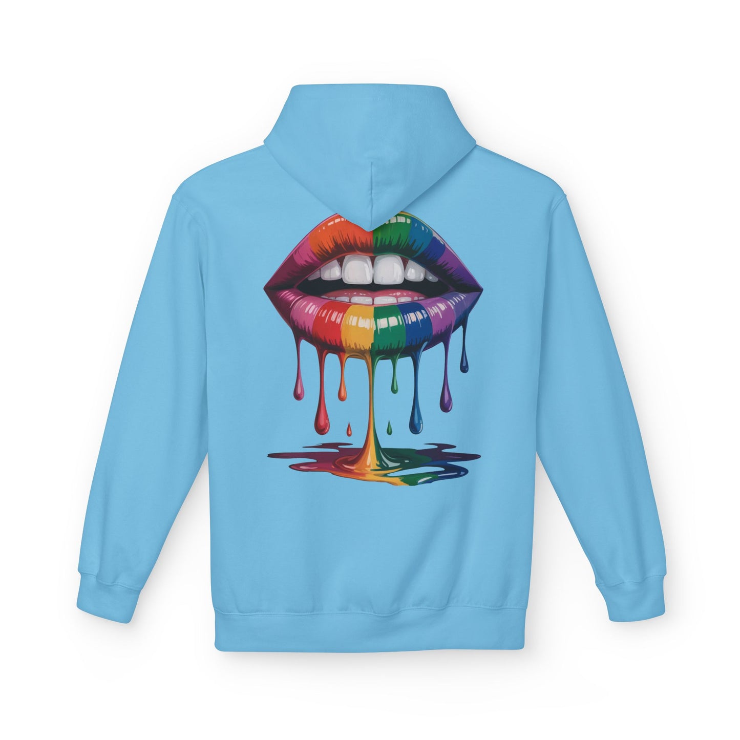 Rainbow Lips Hoodie — Colorful Graphic Pullover