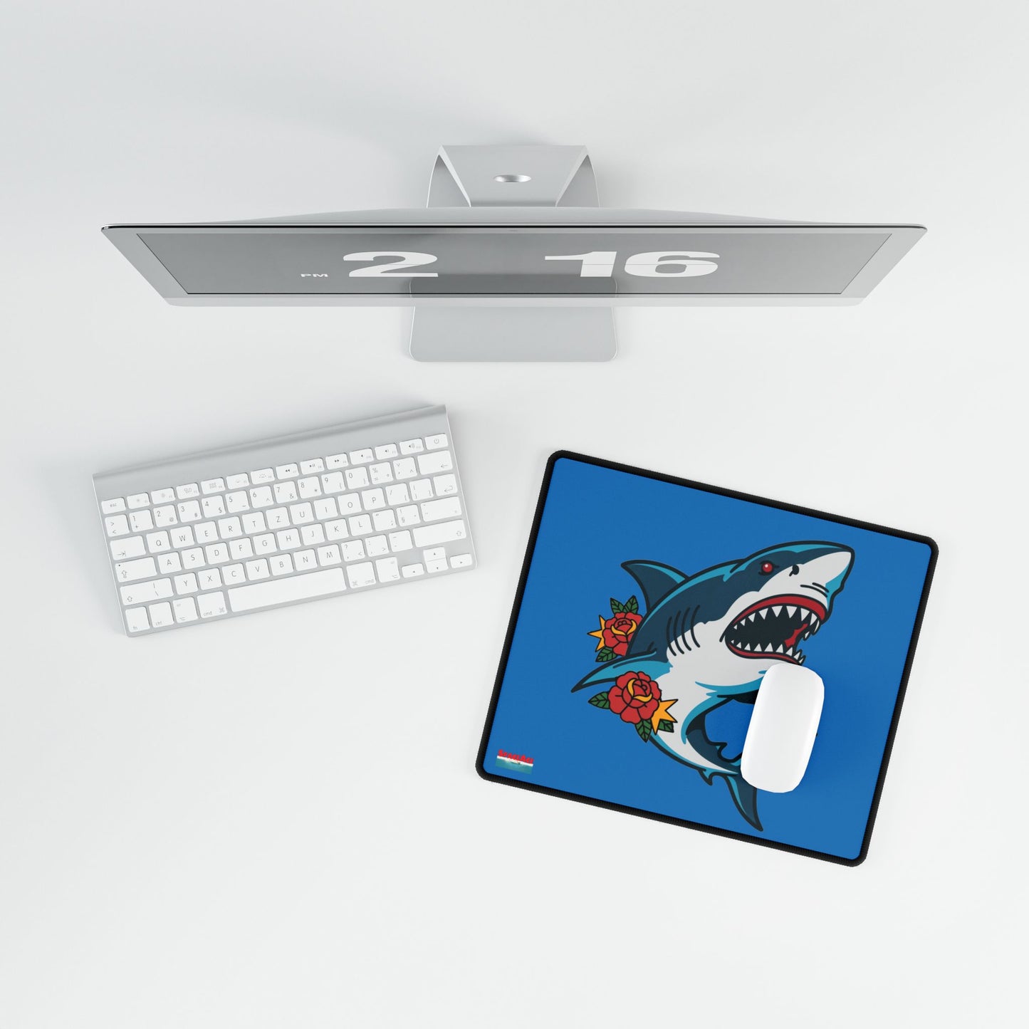 Shark & Roses Desk Mat Gaming Mouse Pad