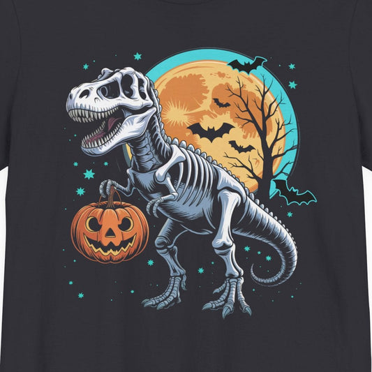 Halloween Dinosaur Tee, Spooky Shirt, Unisex Graphic Tee, Halloween Costume Top, Kids & Adult Shirt, Trick-or-Treat T-Shirt