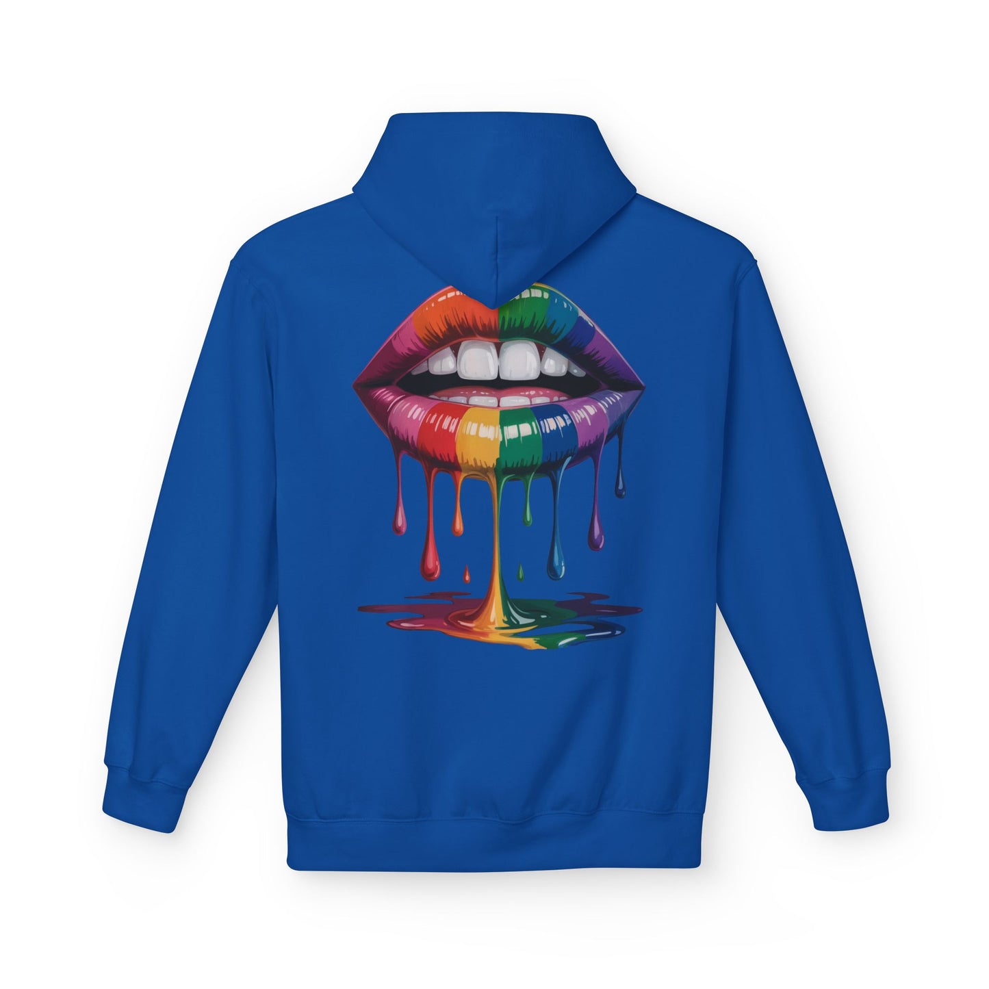 Rainbow Lips Hoodie — Colorful Graphic Pullover