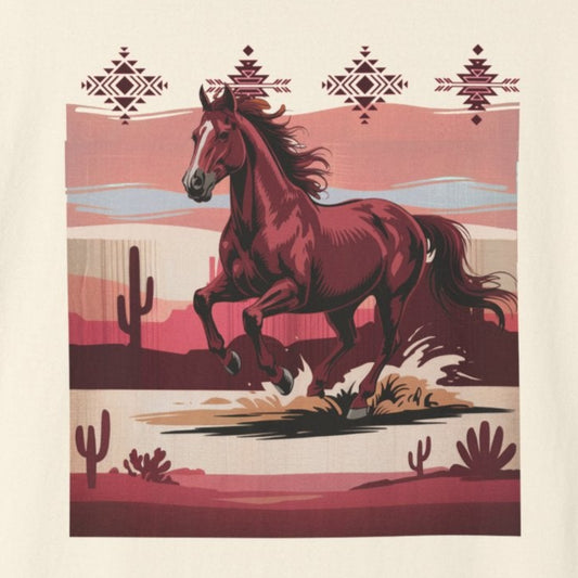 Desert Rose Equine Comfort Tee, Southwestern, Western,  Utah, Arizona, Cactus