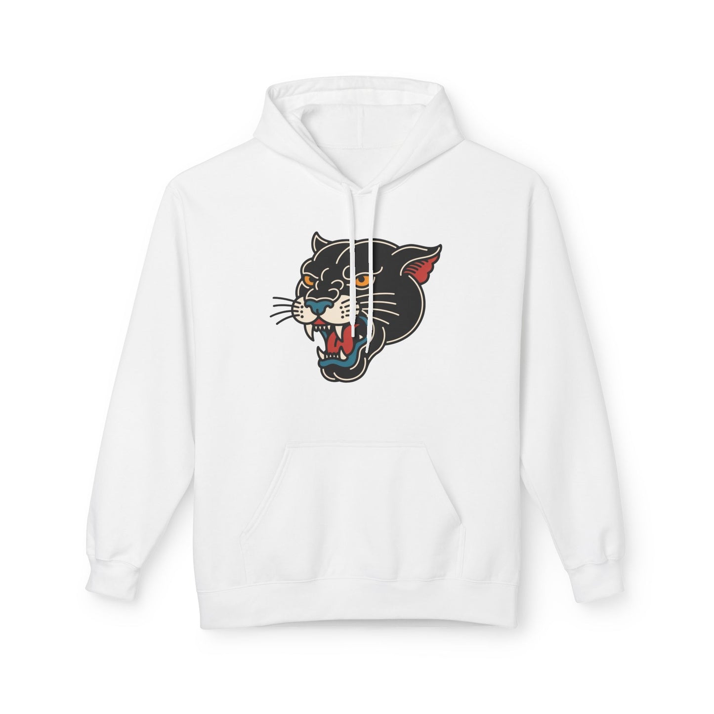 Panther Tattoo Hoodie – Retro Black Cat Graphic Sweatshirt