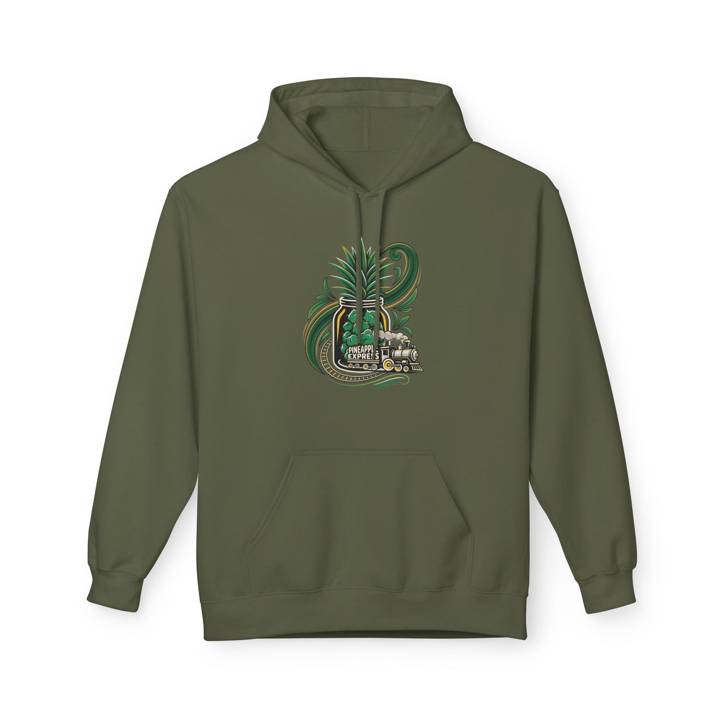Pineapple Express Hoodie — Tropical Train Graphic Pullover