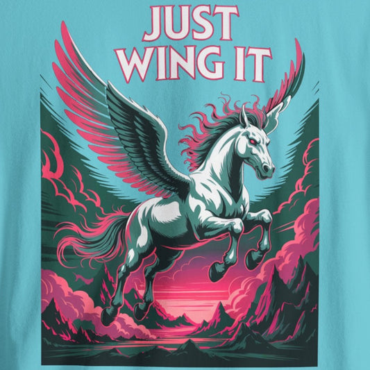 Just Wing It Pink Pegasus T-Shirt