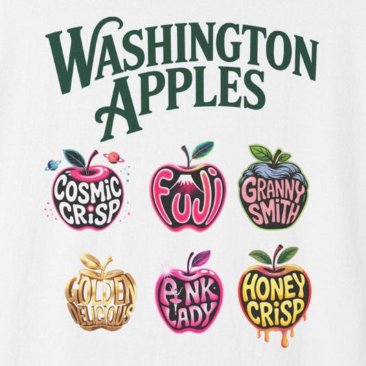 Washington Apples Graphic Tee, Series 1 Cosmic Crisp thru Honey Crisp