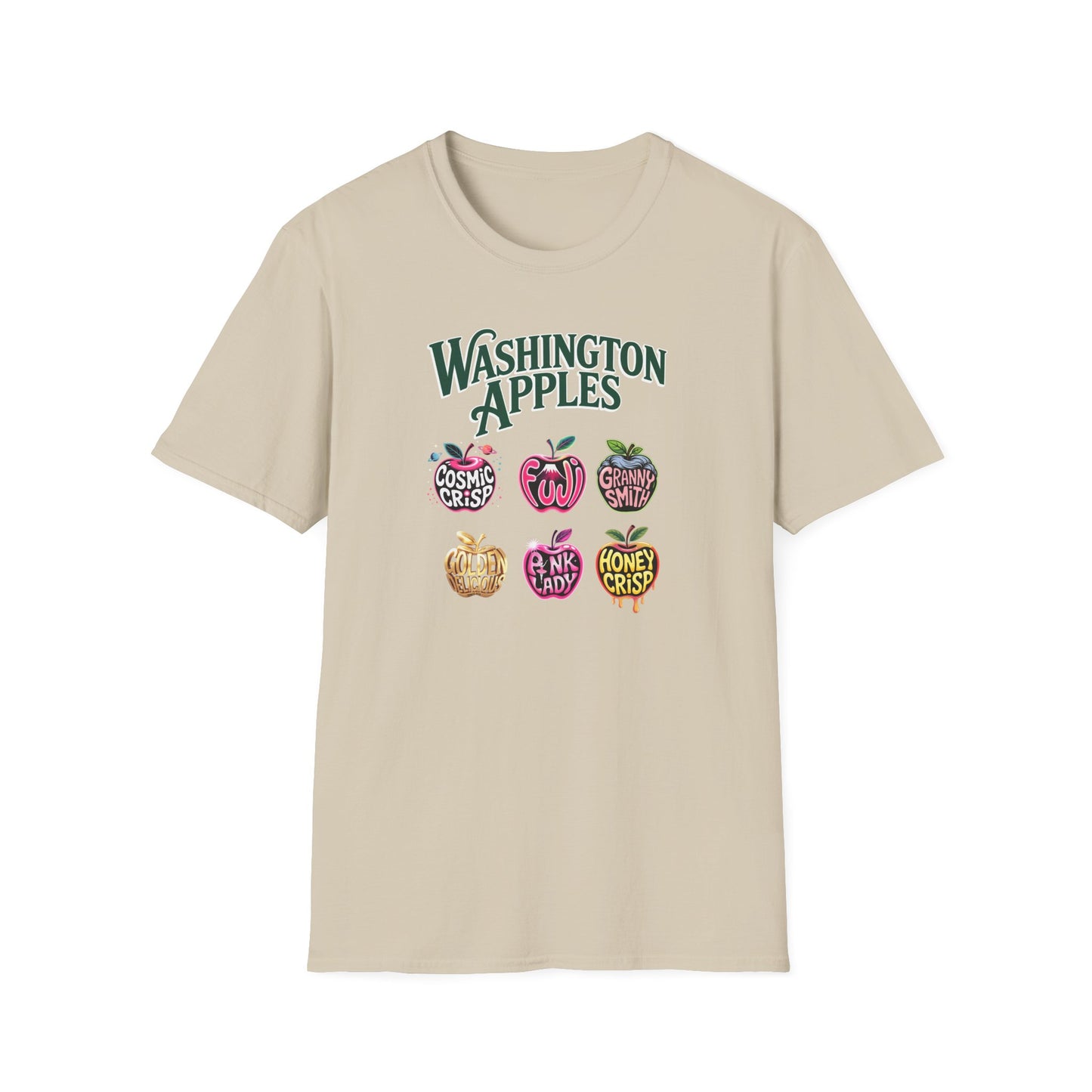 Washington Apples T-Shirt Vintage Fruit SoftStyle Tee