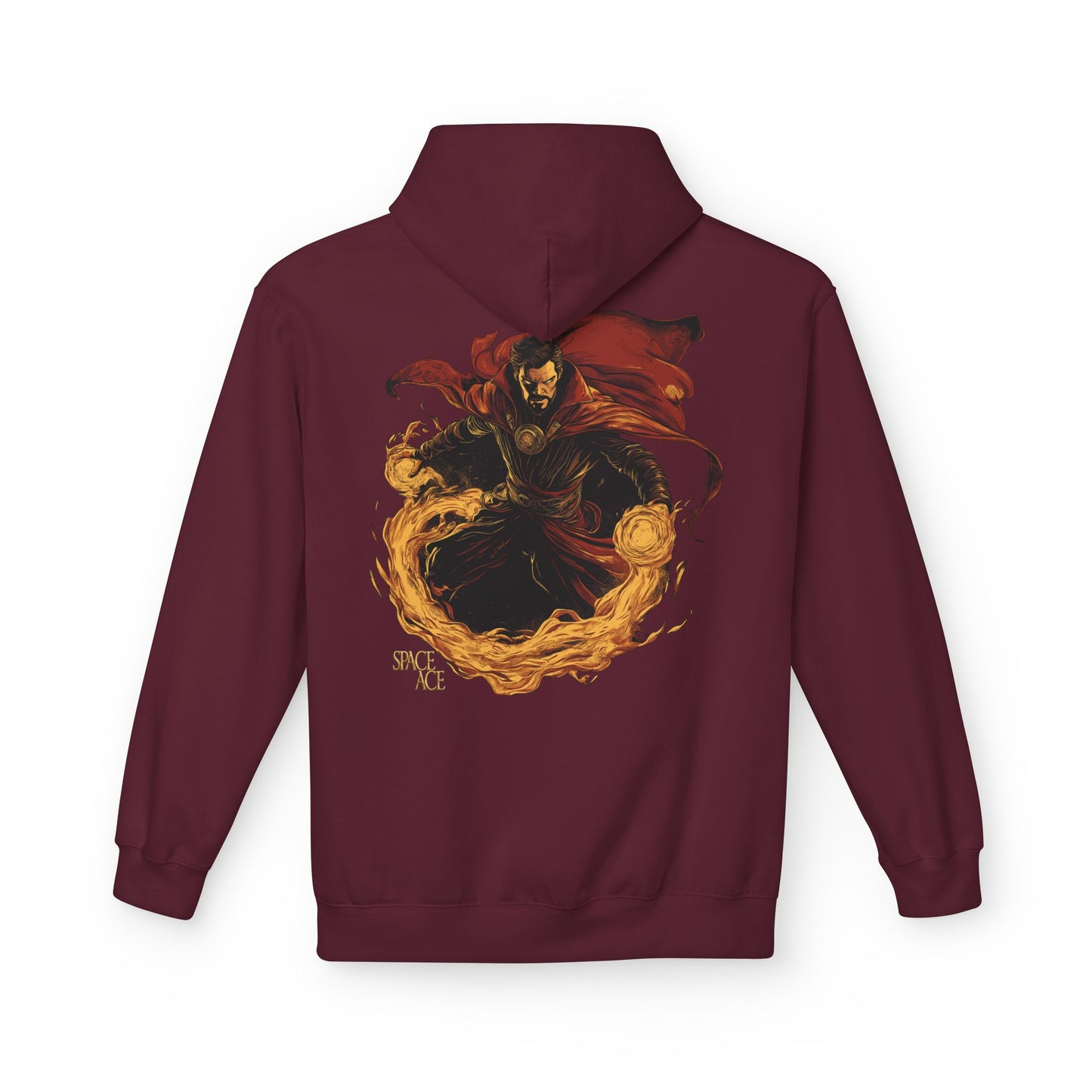 Magic Sorcerer Hoodie — Fiery Mystic Doctor of Science Graphic Pullover