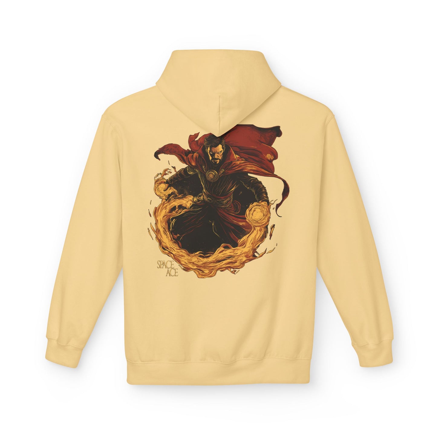 Magic Sorcerer Hoodie — Fiery Mystic Doctor of Science Graphic Pullover