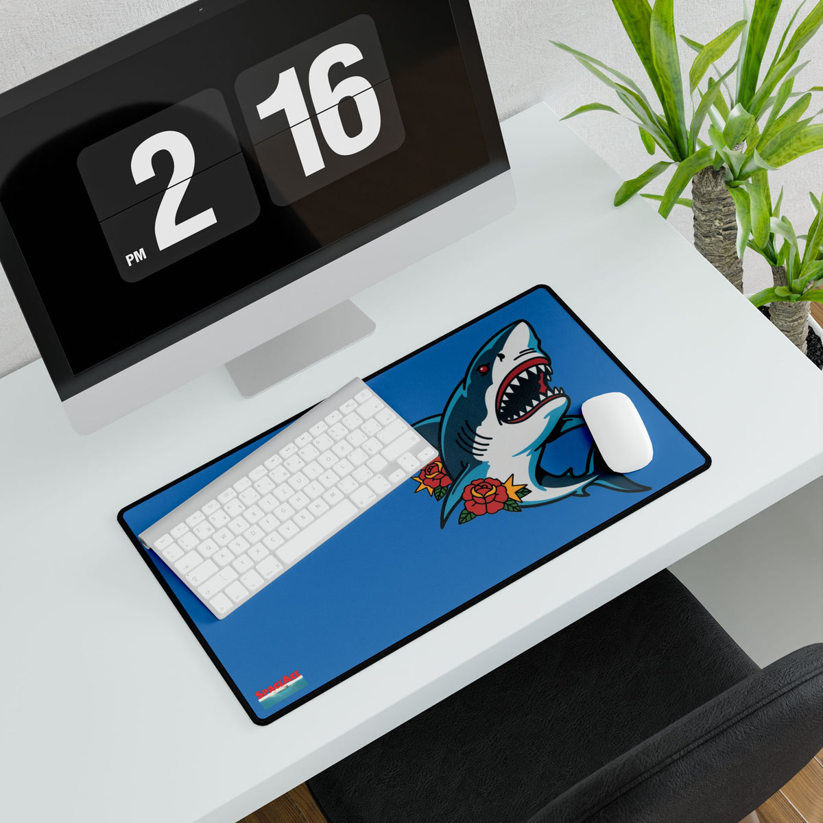 Shark & Roses Desk Mat Gaming Mouse Pad