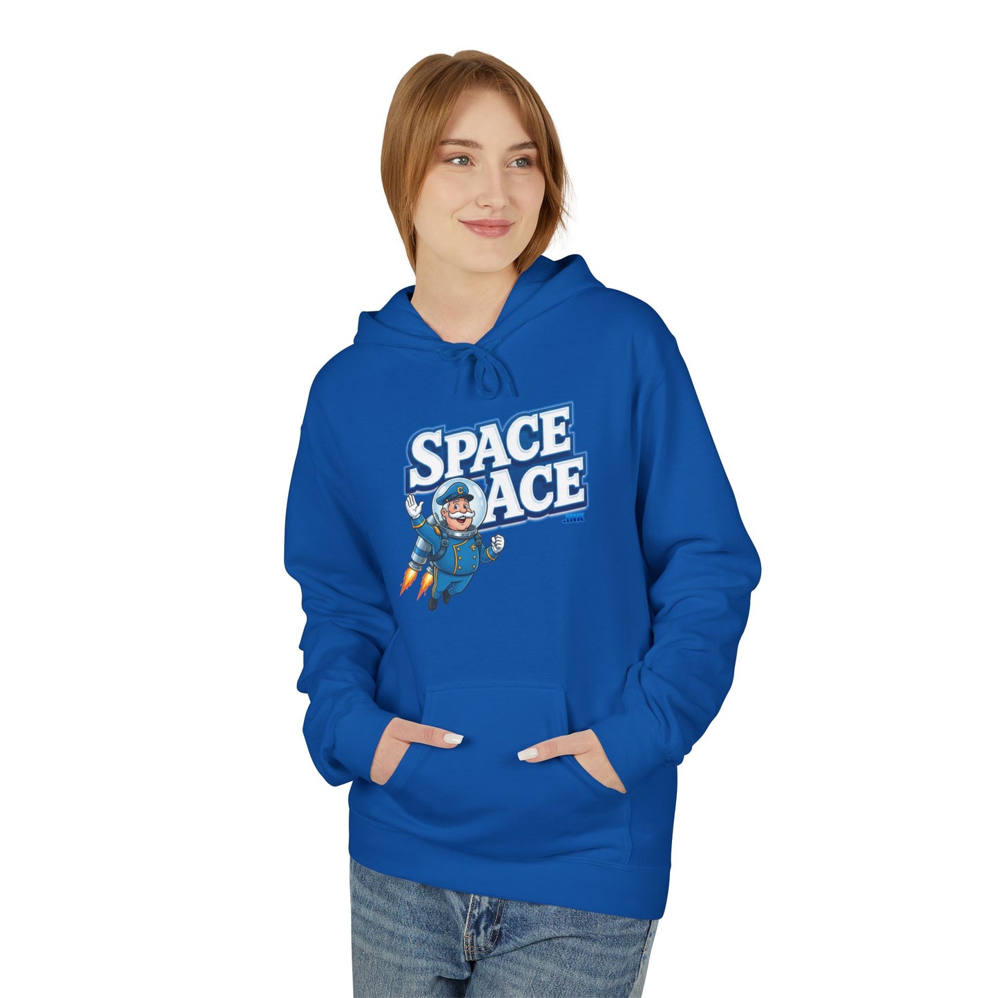 Space Ace Hoodie - General Crunch with Flaming Bike