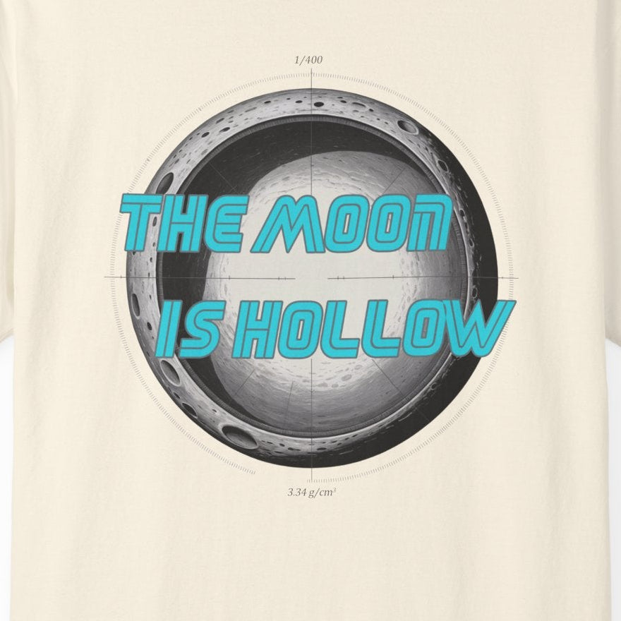 The Moon Is Hollow Tshirt Retro Sci Fi Moon Graphic
