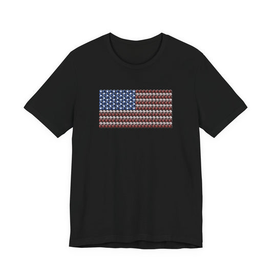 American Baseball Flag Premium Cotton Tee