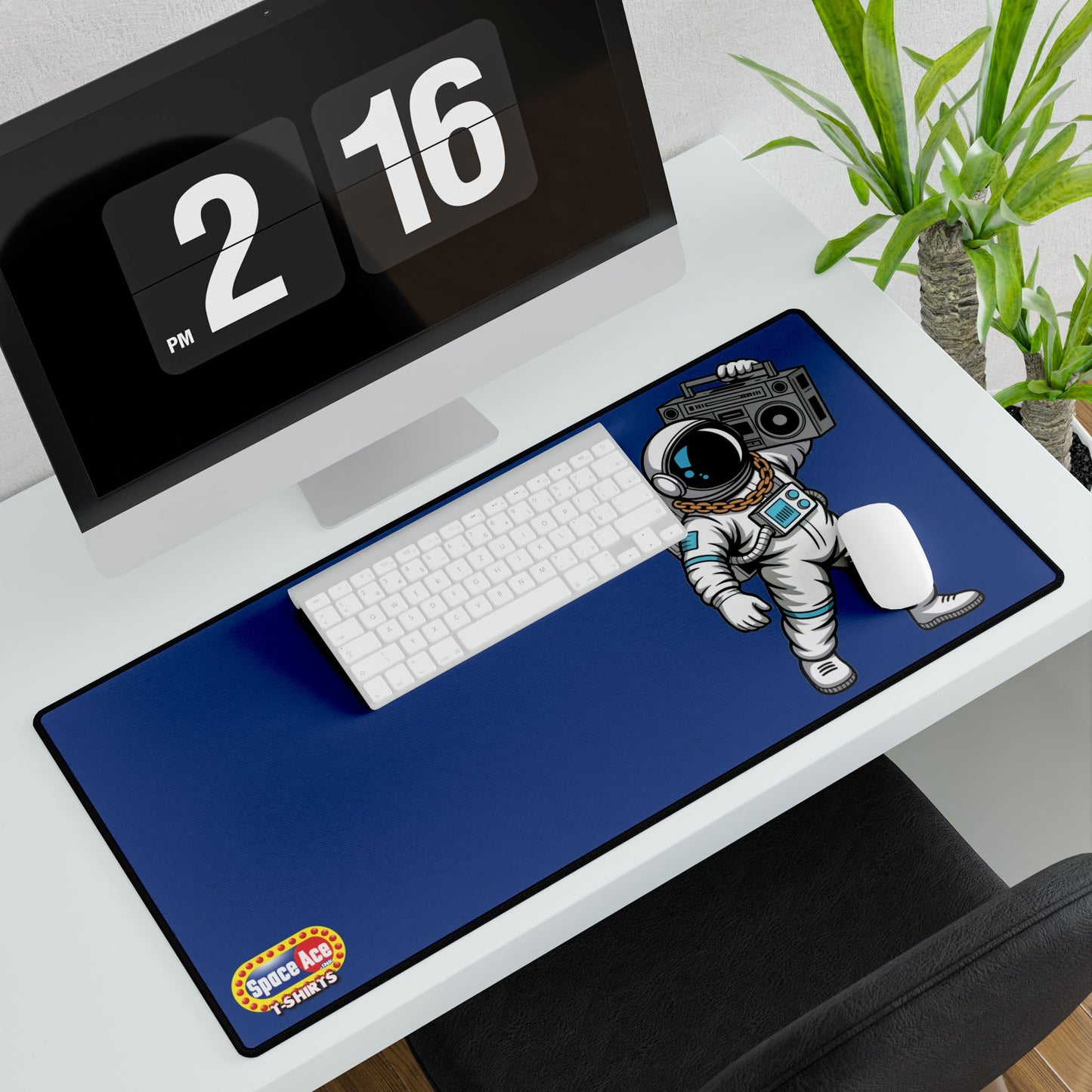 Astronaut with Boombox Desk Mat - Space Music Gaming Mousepad