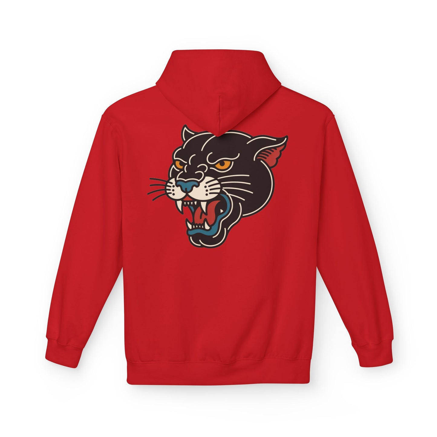 Panther Tattoo Hoodie – Retro Black Cat Graphic Sweatshirt