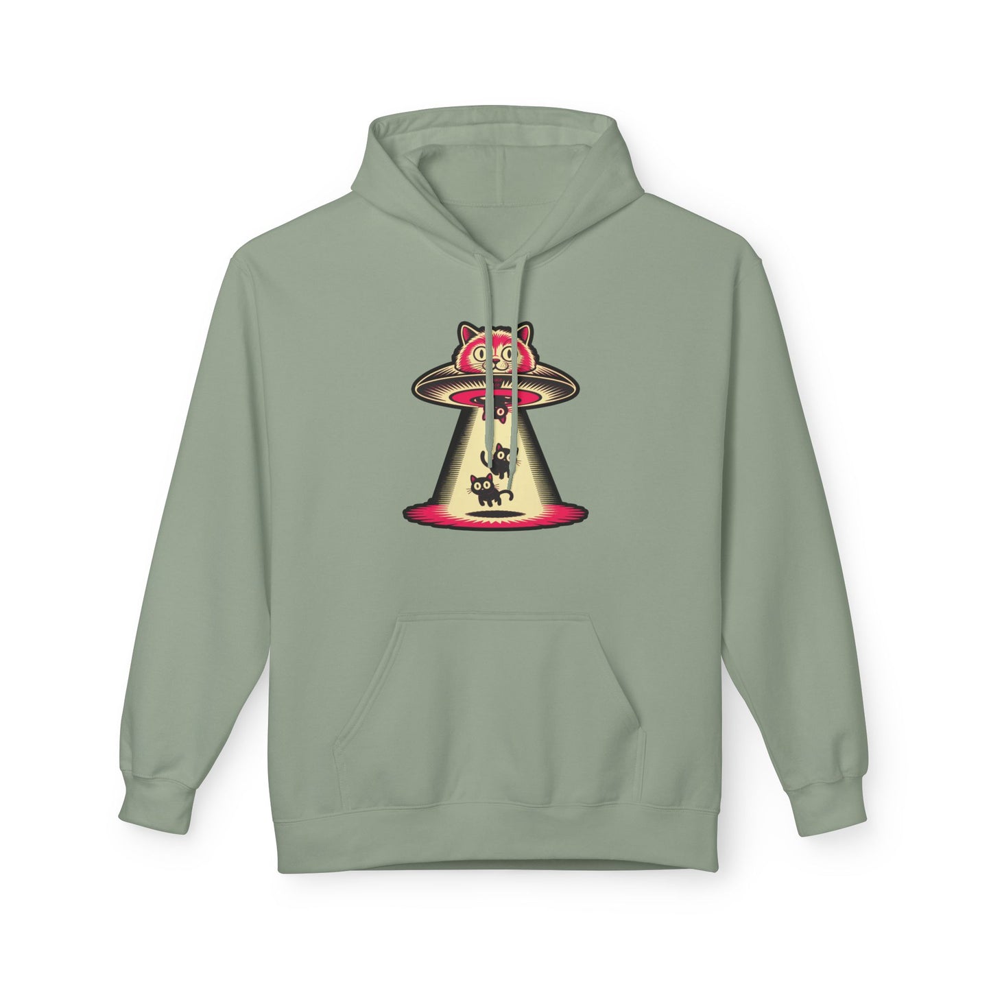 Cat UFO Hoodie — Abducted Kitties Graphic Hoodie