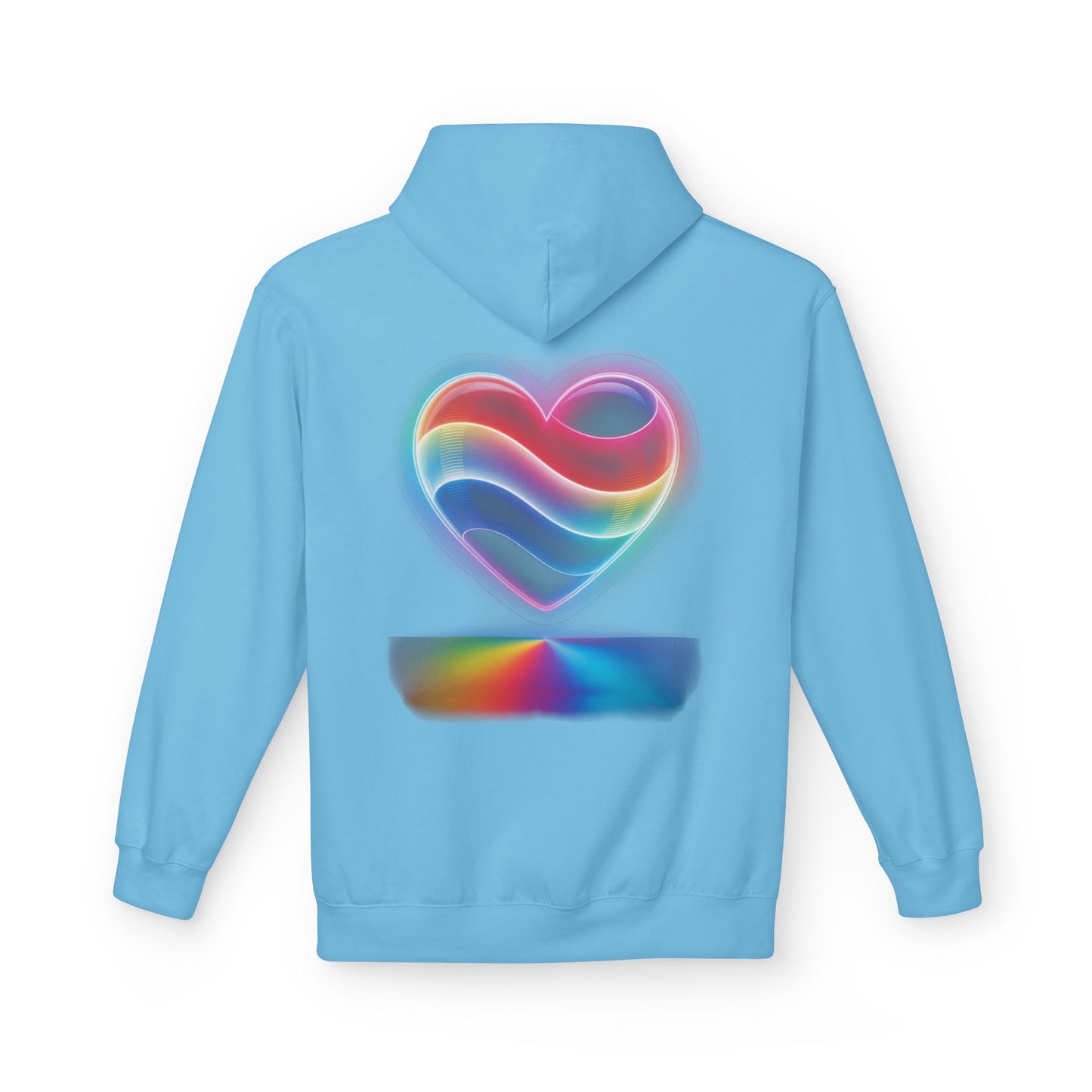 Heart Flag Hoodie — Patriotic & Rainbow Heart Pullover