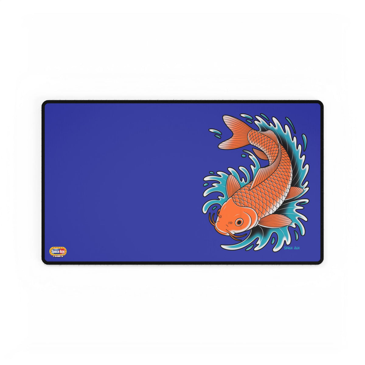 Koi Wave Desk Mat Blue Gaming Mouse Pad