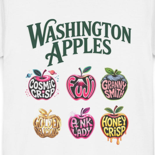 Washington Apples Youth Tee, Fun Fruit Shirt, Gift for Kids, Summer Wear, Apple Lover Apparel