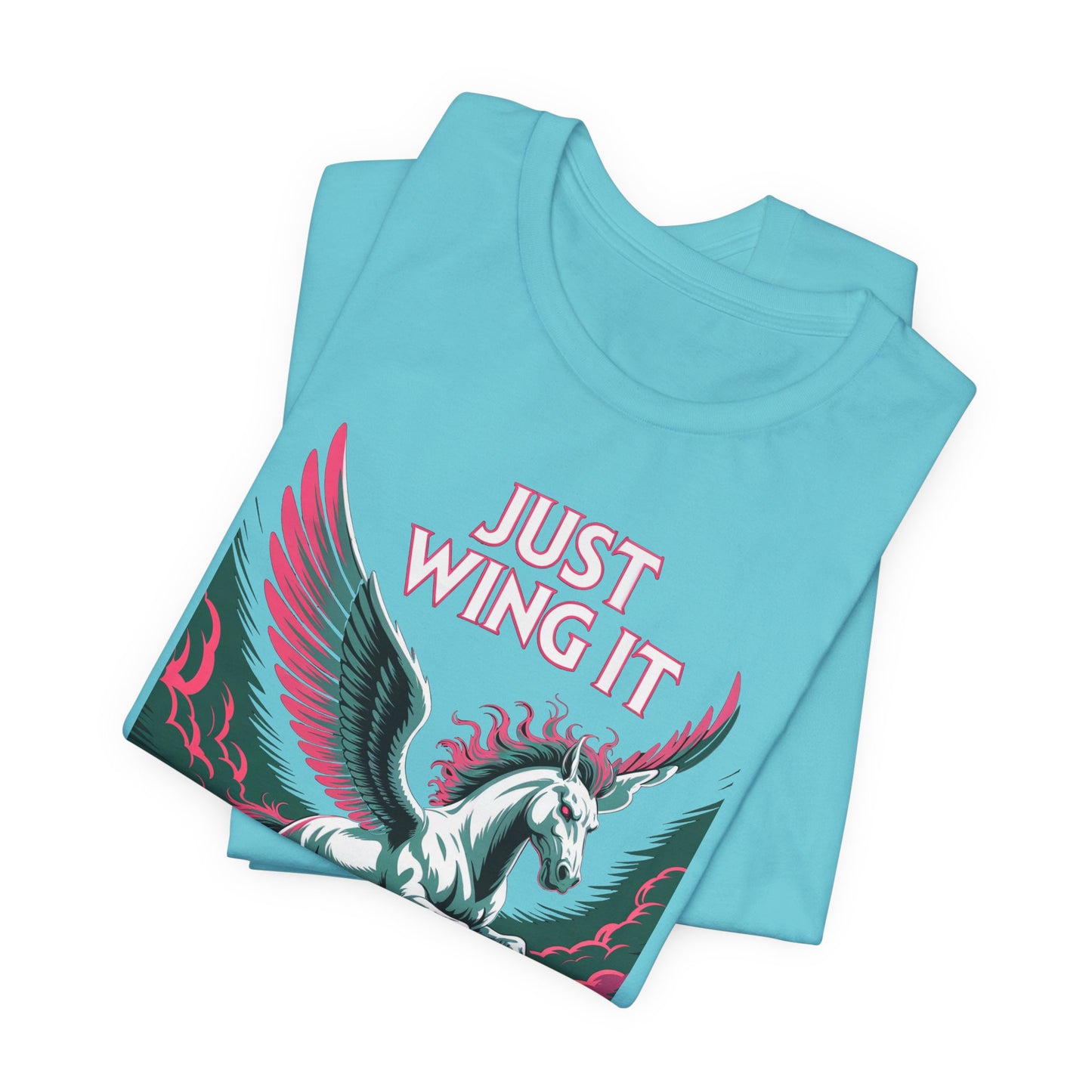 Just Wing It Pink Pegasus Shirt Lightning Clash of the Titans Mythical Horse
