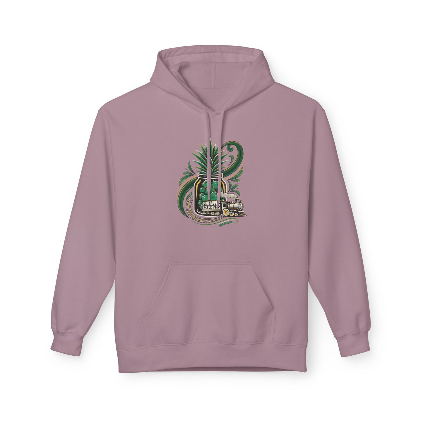 Pineapple Express Hoodie — Tropical Train Graphic Pullover