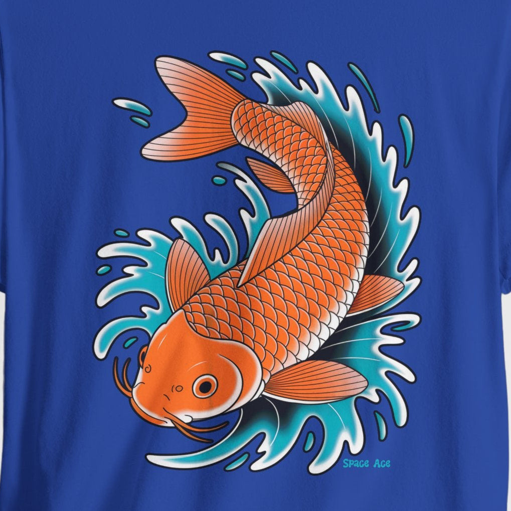 Koi Fish T-Shirt Traditional Tattoo