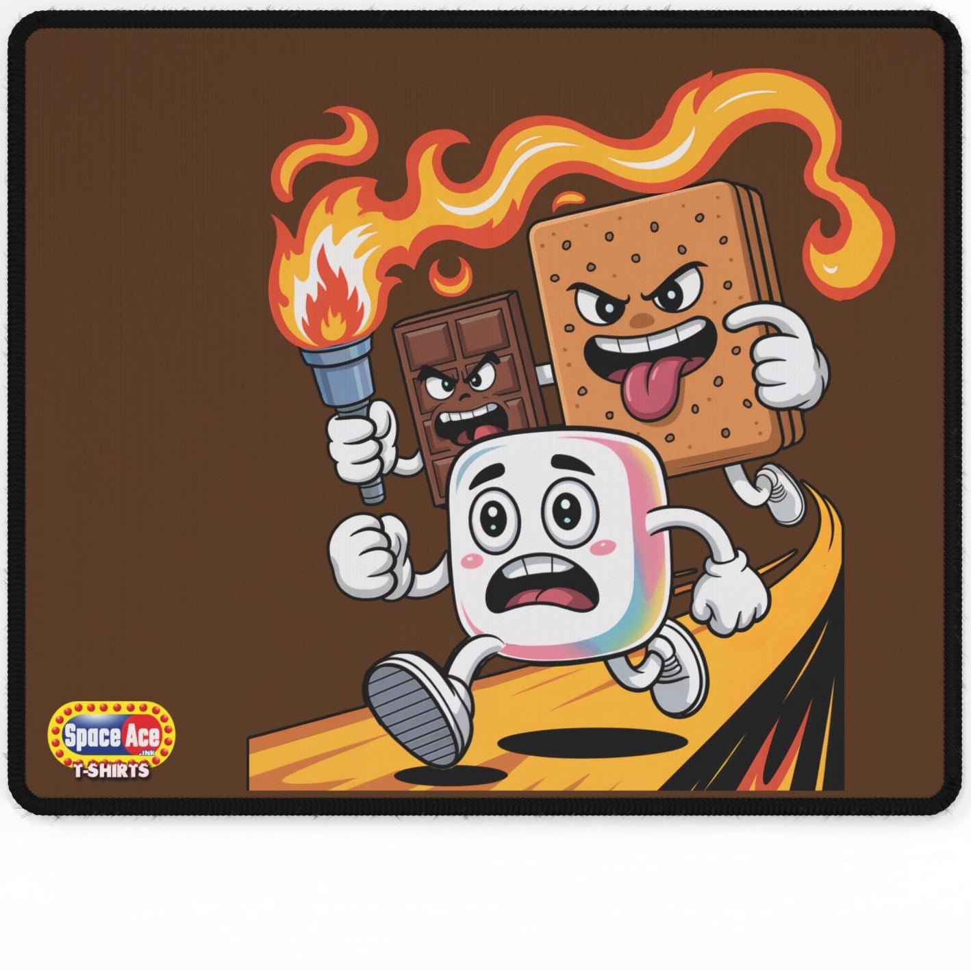 Cartoon S'mores Chase Desk Mat - Gaming Mousepad