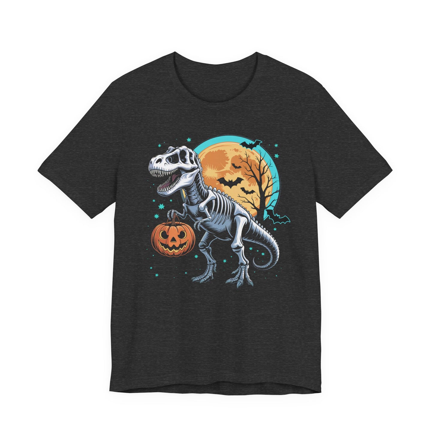 Halloween Dinosaur Tee, Spooky Shirt, Unisex Graphic Tee, Halloween Costume Top, Kids & Adult Shirt, Trick-or-Treat T-Shirt