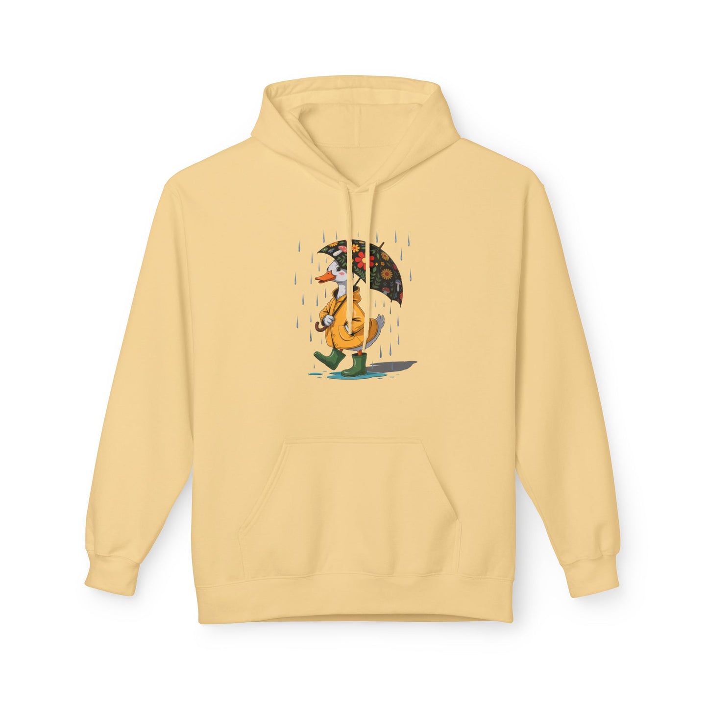 Silly Goose Rainy Day Hoodie - Unisex Softstyle Fleece, Cozy Gift for Music Lovers, Fun Umbrella Design, Perfect for Fall