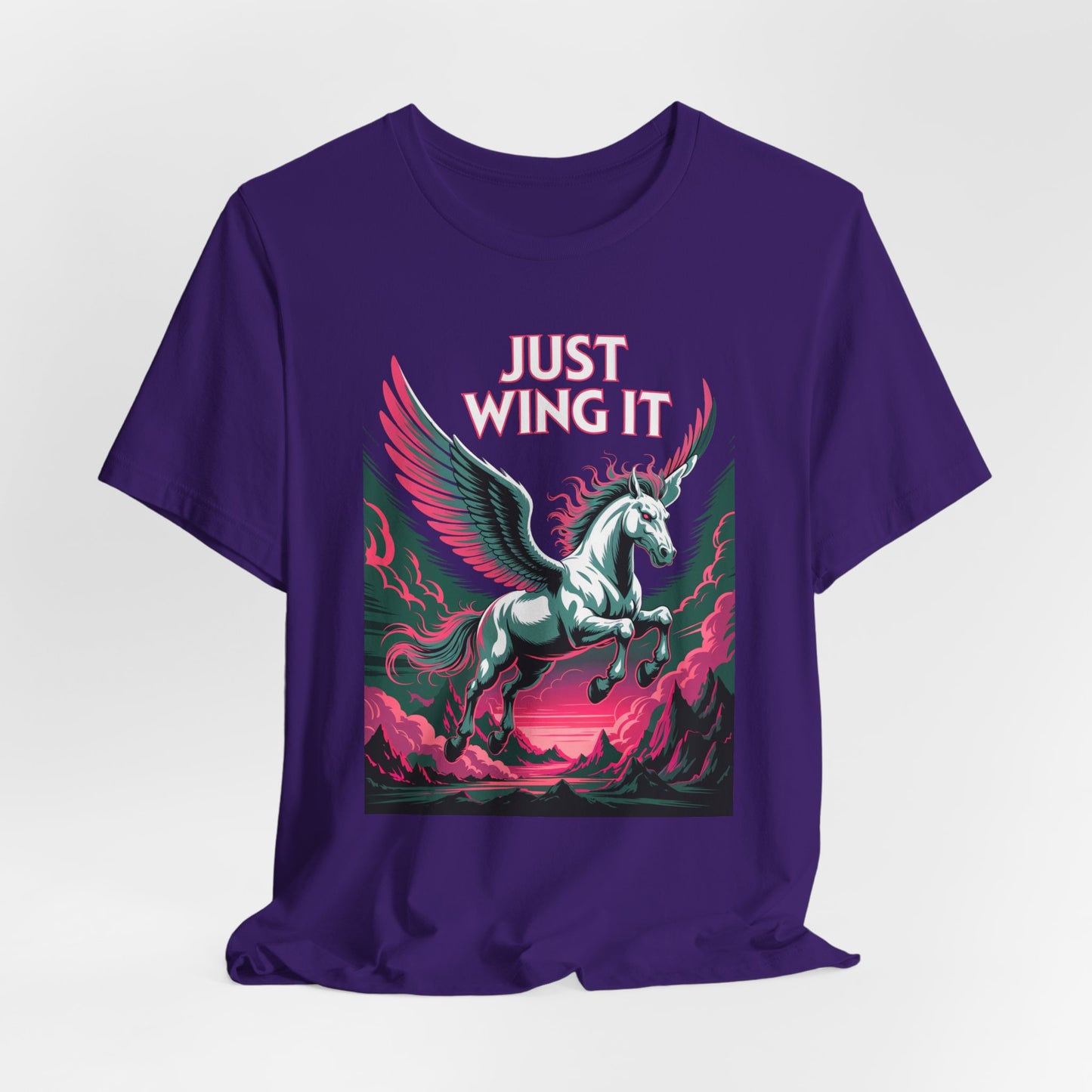 Just Wing It Pink Pegasus Shirt Lightning Clash of the Titans Mythical Horse