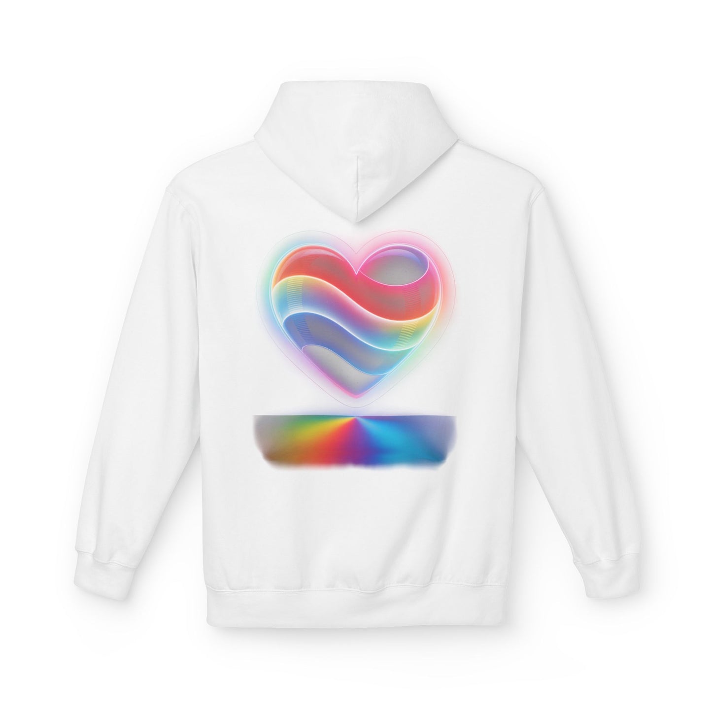 Heart Flag Hoodie — Patriotic & Rainbow Heart Pullover