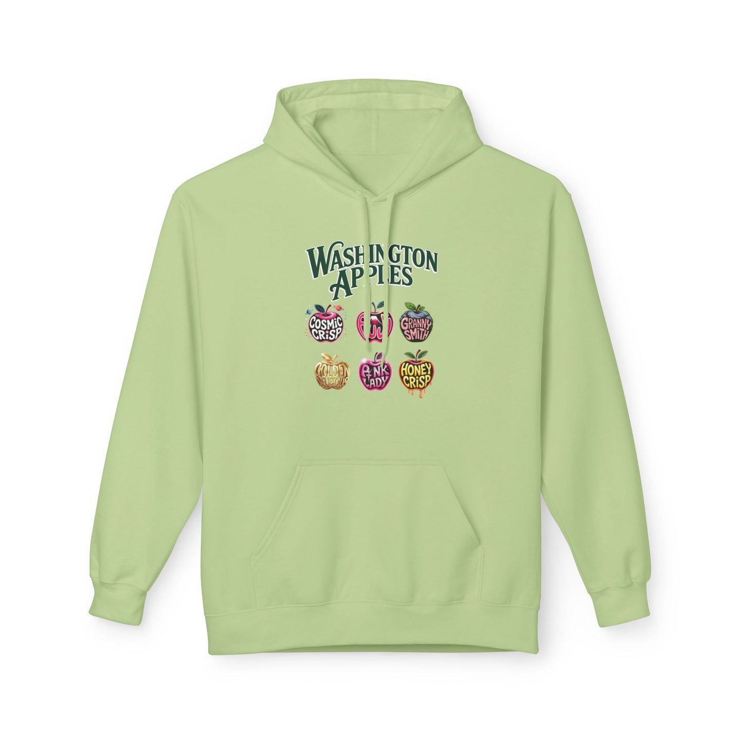 Washington Apples Hoodie — Graphic Apple Variety Sweatshirt (Cosmic Crisp, Fuji, Granny Smith, Pink Lady, Honeycrisp)