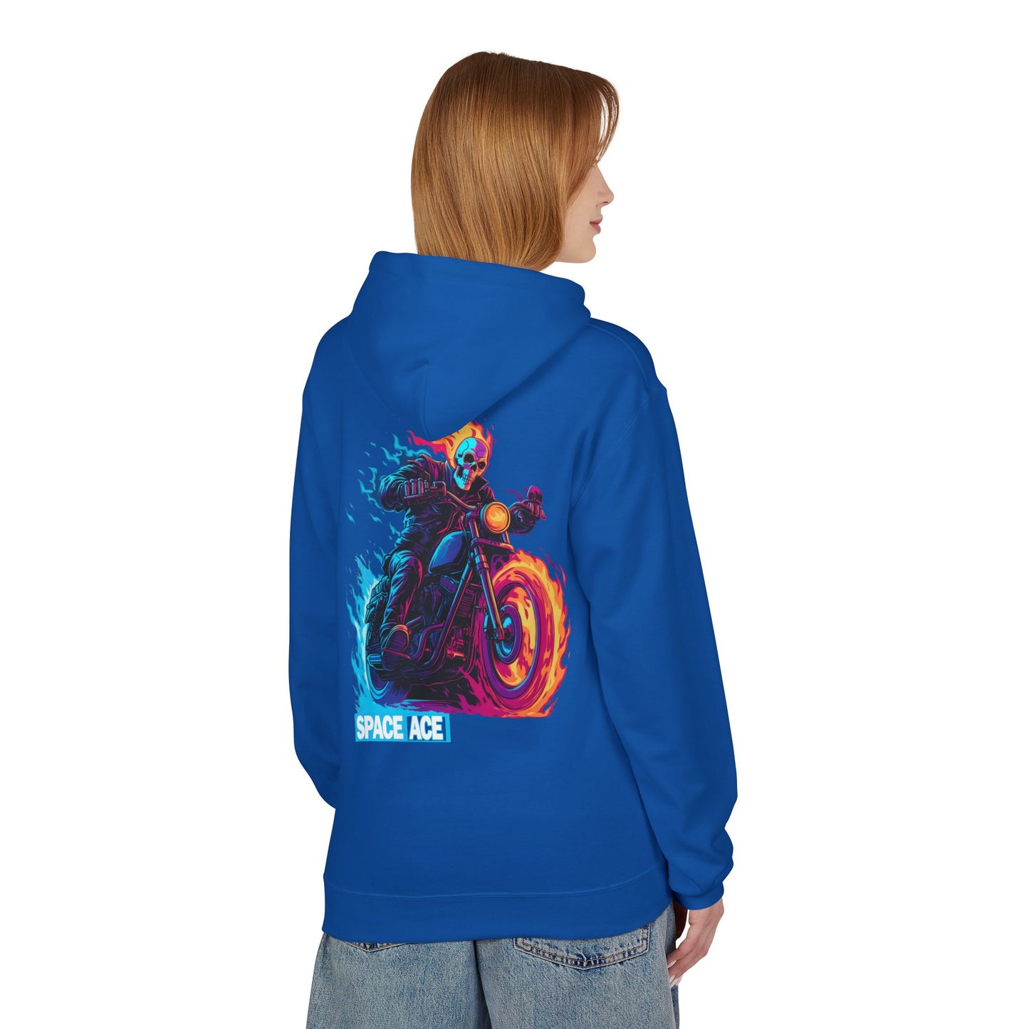 Space Ace Hoodie - General Crunch with Flaming Bike