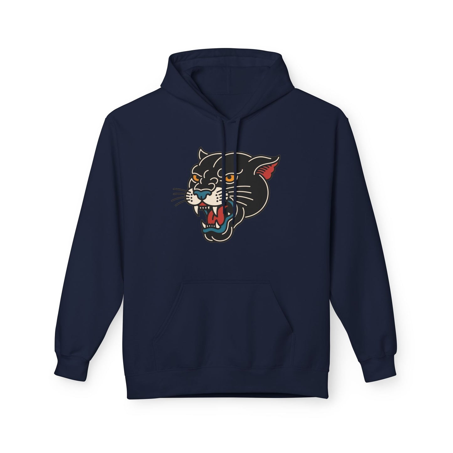 Panther Tattoo Hoodie – Retro Black Cat Graphic Sweatshirt