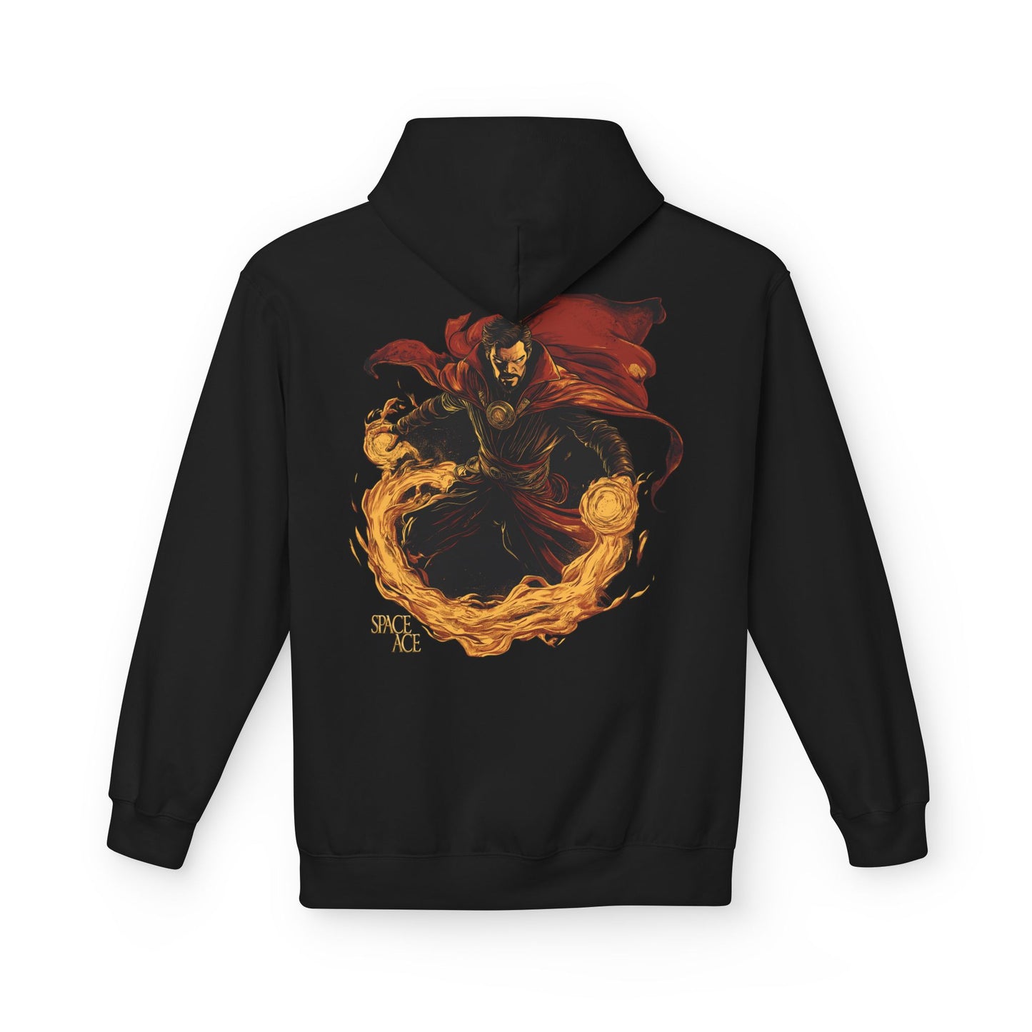 Magic Sorcerer Hoodie — Fiery Mystic Doctor of Science Graphic Pullover