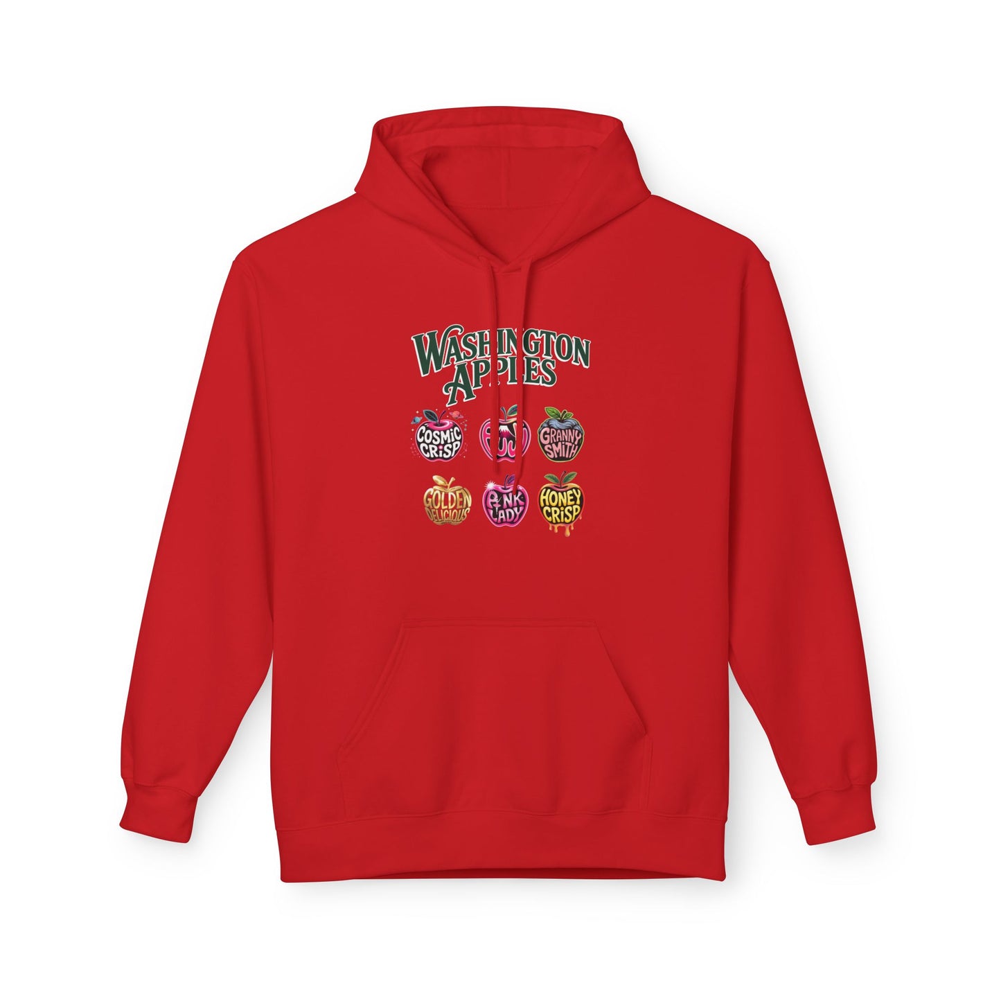 Washington Apples Hoodie — Graphic Apple Variety Sweatshirt (Cosmic Crisp, Fuji, Granny Smith, Pink Lady, Honeycrisp)